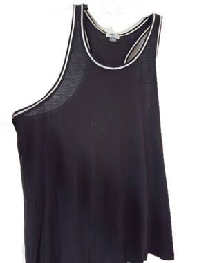 Old Navy Black Racerback Tank with White Trim